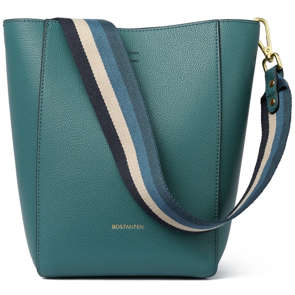Bostanten Handbags - Bostanten Leather Designer Hobo Green Bucket Bag